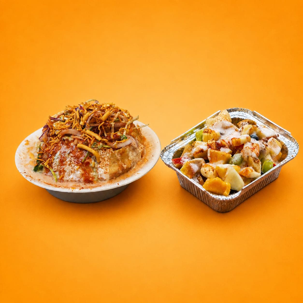 Raj Kachori + Fruit Chaat